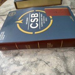 CSB Super Giant Print Reference Bible, Brown LeatherTouch