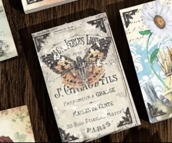 Tiny Book Filled W/ Pull Out Pictures Butterflies 60 Pages Note Paper Insects