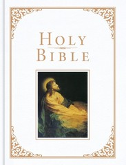 KJV FAMILY BIBLE, DELUXE WHITE BONDED LEATHER OVER BOARD, RED LETTER, PURE CA…