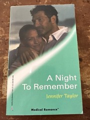 A Night to Remember By Jennifer Taylor Medical Romance Ships Immediately