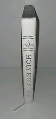 New! KJV Large Print Bible – White Thinline – Indexed – Red Letter Edition