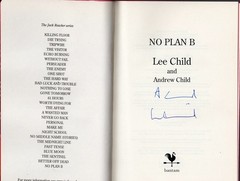 LEE CHILD & ANDREW CHILD Signed Jack Reacher Book “NO PLAN B” NEW JSA #CI92431