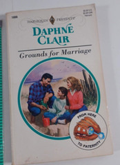 grounds for marriage by daphne clair harlequin novel fiction paperback good