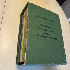 VTG The Wonderful Worlds of Walt Disney 4 Book Boxed Set Golden Press 1965 👑👑
