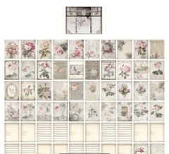NEW Tiny Book Filled W/ PullOut Pictures Love & Roses 60 Pages Note Paper FLORAL