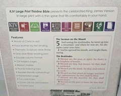 New! KJV Large Print Bible – White Thinline – Indexed – Red Letter Edition