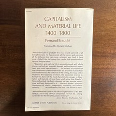 Capitalism and Material Life 1400-1800 by Fernand Braudel, Paperback, Colophon