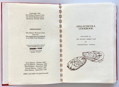 APALACHICOLA COOKBOOK: 1896-1996 Centennial Ed. 1997 HC/Spiral Bound
