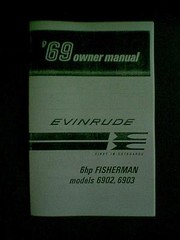 1969 EVINRUDE 6 HP FISHERMAN OUTBOARD MOTOR MODELS 6902 & 6903 OWNER’S MANUAL