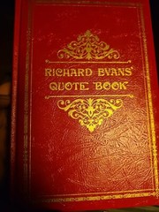 Richard L. Evans Quote Book Leatherette 1st ed. 9th printing 1980