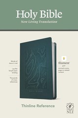 NLT Thinline Reference Bible, Filament Enabled (LeatherLike, Earthen Teal Bl…