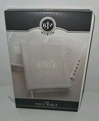 New! KJV Large Print Bible – White Thinline – Indexed – Red Letter Edition