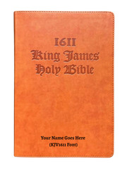 Personalized 1611 KJV Facsimile w/ Apocrypha, Authentic Reproduction – Tan