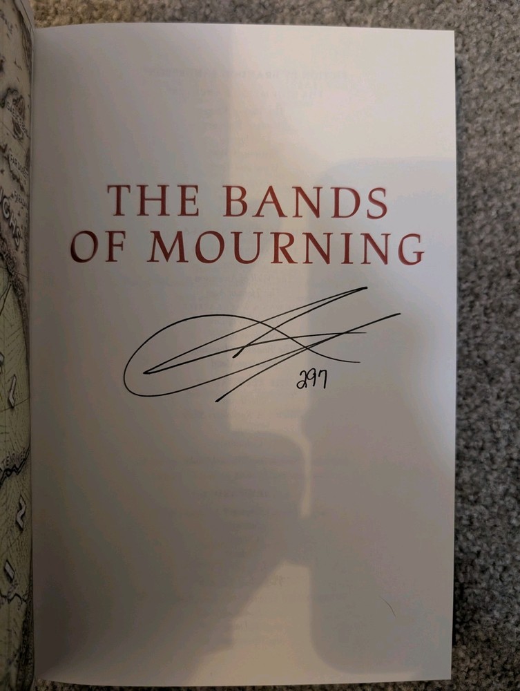 NUMBERED & signed Bands of Mourning, Mistborn, Brandon Sanderson Leatherbound