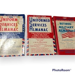 1986 & 1987 Uniformed Services Almanacs & 1987 Retired Military Almanac Book Lot