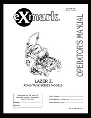 eXmark Lazer Z AS Operators-Part List-Diagrams LAS25KC604 – Serial 720000-789999
