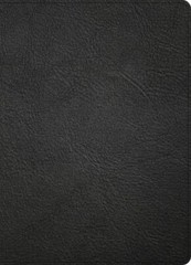 CSB Study Bible, Holman Handcrafted Collection, Black Premium Goatskin, Red Lett