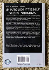 THE BILLS ARE DUE PAPERBACK 2008 ROB THOMPSON BUFFALO BILLS GREATEST GENERATIONS