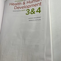 Jacaranda Health & Human Development Key Concepts in VCE Units 3 & 4 7th Edition