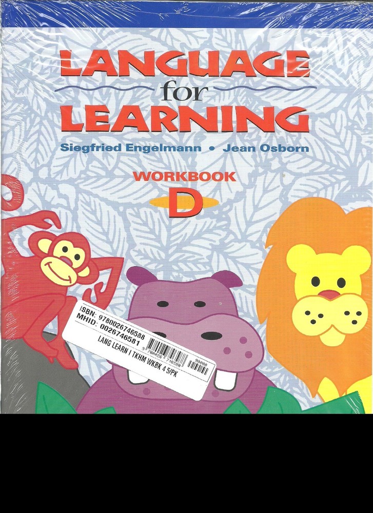 Language For Learning Workbook D SRA McGraw-Hill Engelmann Osborn 5Pk New Sealed