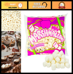 Mini Marshmallows – 2 Bags (1 lb Total), White & Vanilla, Kosher, Nut-Free, Glut