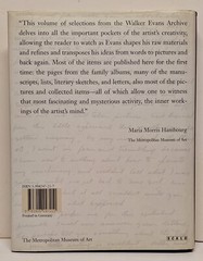 UNCLASSIFIED: A Walker Evans Anthology 2000 1st Ed. photography hardcover