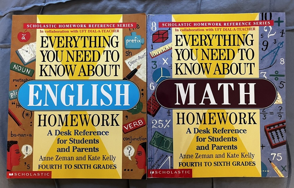 Scholastic Everything You Need To Know About Books Homework MATH ENGISH Lot of 2