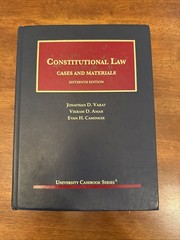 Constitutional Law: Cases and Materials (16th Edition, Hardcover) by Varat, Amar