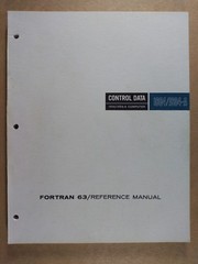 Control Data 1604 1604A Computer Fortran 63 Reference Manual 1964