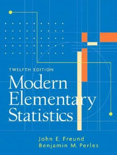 Modern Elementary Statistics (12th Edition) – Hardcover – GOOD