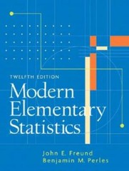 Modern Elementary Statistics (12th Edition) – Hardcover – GOOD