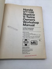 Haynes Honda Shadow VT1100 1985-1998-1100cc Owners Workshop Manual Paperback