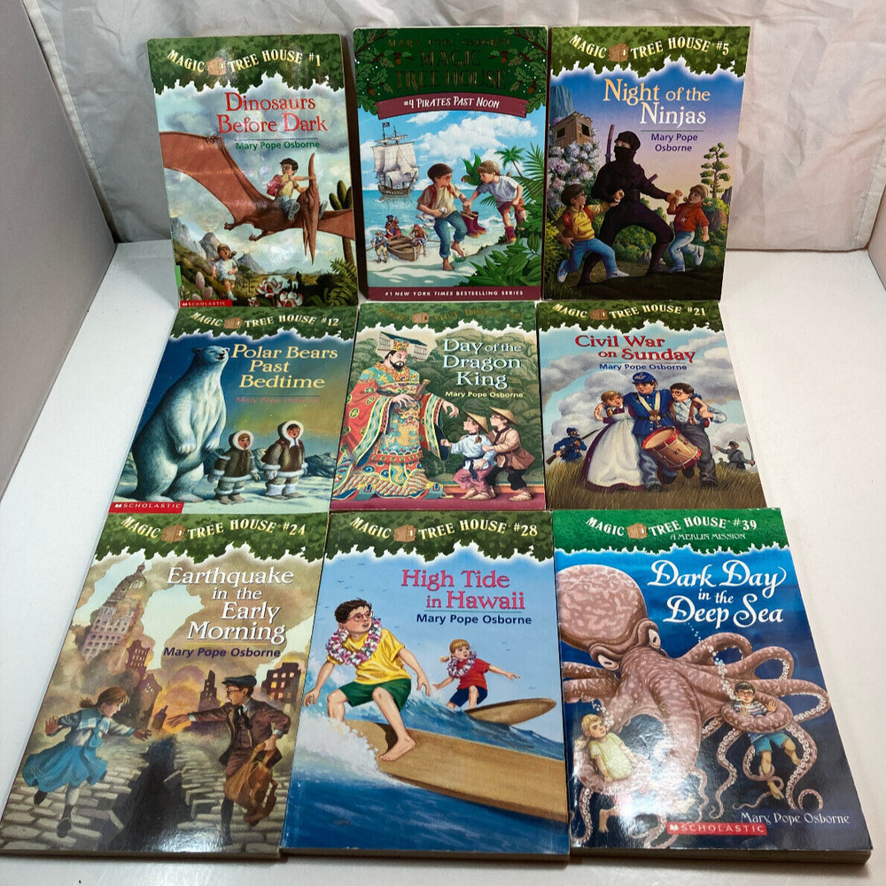 Magic Tree House 9 PB Book Lot 1 4 5 12 14 21 24 28 39 Dark Day In The Deep Sea
