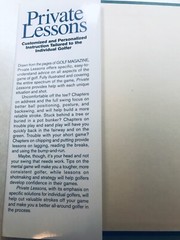 PRIVATE LESSONS: Customized/Personalized GOLF INSTRUCTIONTailored to Individual