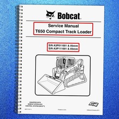 BOBCAT T650 COMPACT TRACK LOADER SN A3P011001 UP SERVICE MANUAL , FOLDOUTS