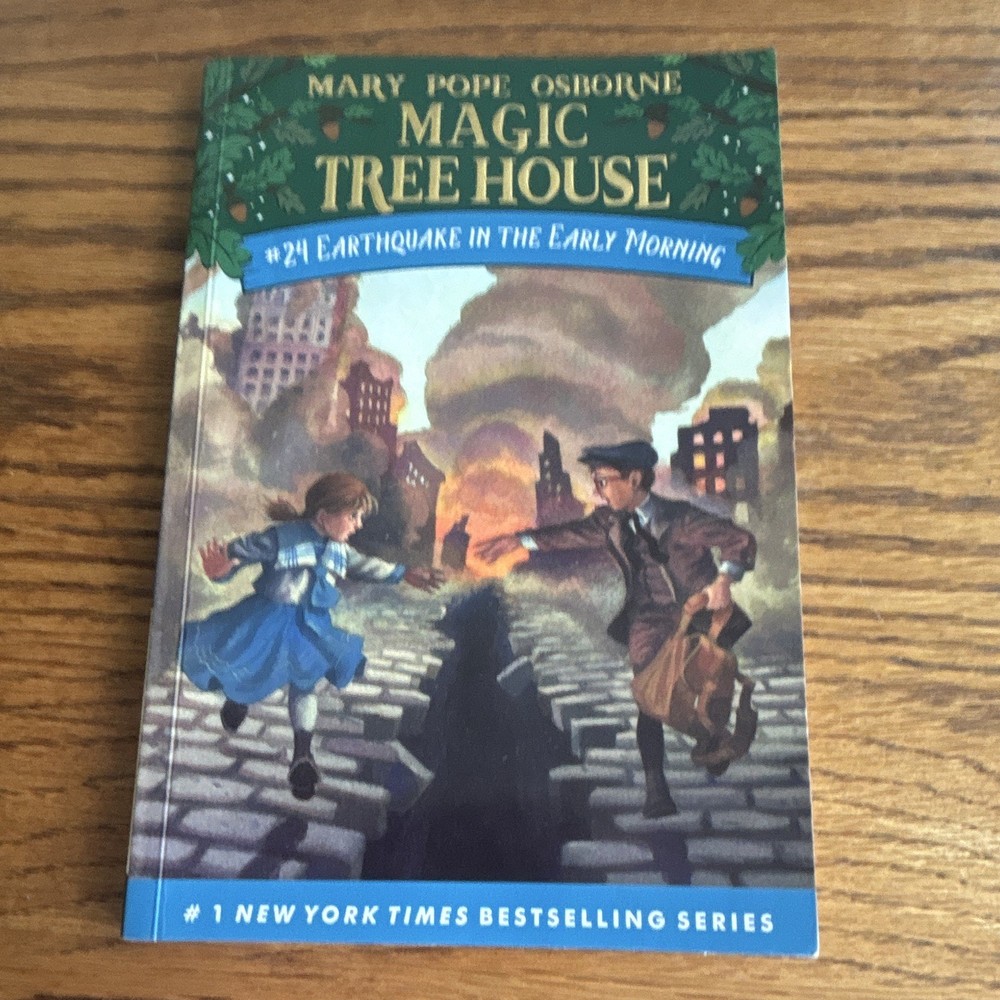 Mary Pope Osborne Magic Tree House #24 Earthquake Early Morning PB 2001 Illus