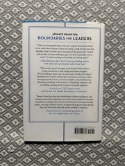 Boundaries for Leaders Signed By Dr. Henry Cloud First Edition