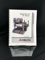Delta 22-650 RC-33 Instruction Manual User Guide For 13″ Planer Coil Bound