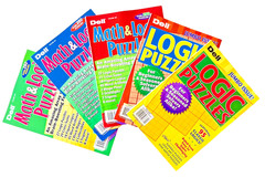 NEW 5 Penny Press Dell Math Logic Problems Puzzles & Classic Begin to Expert