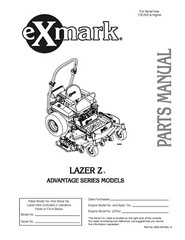 eXmark Lazer Z AS LAS28KA604 for SN 720K & Up Operator Manual & Part List