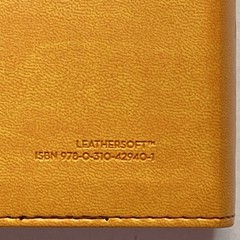 NIV Large Print Bible Leathersoft Chocolate Amber Zondervan Personal Size Ribbon