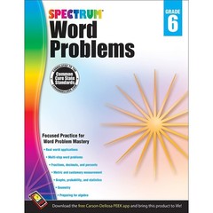 Spectrum Grade 6 Word Problems Math Workbook, Ages 11-12, 6th Grade Math Wor…