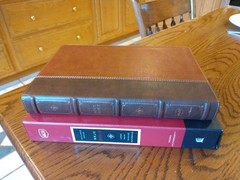 NKJV LARGE PRINT Thinline Reference Bible ~Retail $59.99~ Brown LeatherSoft
