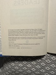 Boundaries for Leaders Signed By Dr. Henry Cloud First Edition