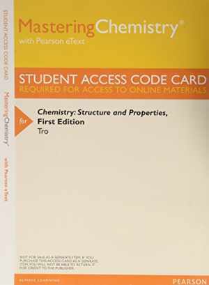 Mastering Chemistry with Pearson – Misc. Supplies, by Tro Nivaldo J. – New a
