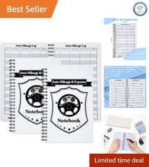 Durable Mileage & Expense Log Book Set – 2 Pieces, Classic Color, 5 x 7.87 Inch