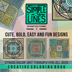 SIMPLE LINES – GEOMETRIC FORMS – Coloring Book