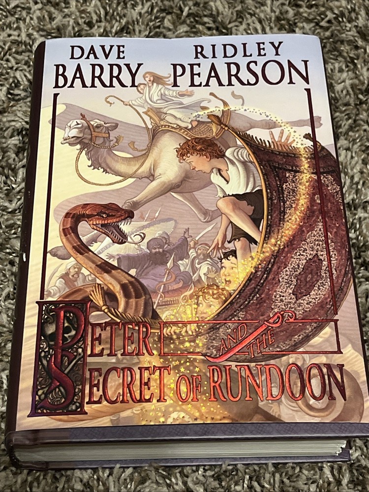 Dave Barry & Ridley Pearson *SIGNED* Peter & the Secret of Rundoon Book – Disney