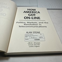 Telecommunications Policy History How America Got Online Alan Stone 1997