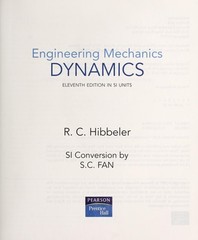 Engineering Mechanics Dynamics Paperback R. C. Hibbeler